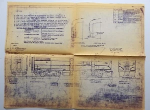 Rock Island Lines Stencilling and Outside Painting Locomotive 2 drawings 1954 - Picture 1 of 5