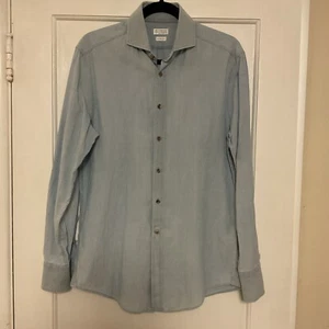BRUNELLO CUCINELLI Light Blue Button Down Shirt XS Slim Fit $910 - Picture 1 of 6