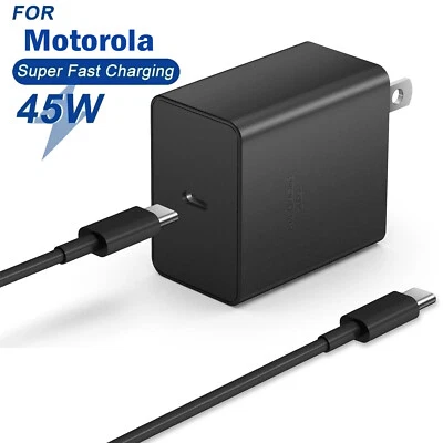 45W Fast Charging USB-C PD Wall Phone Charger For Motorola Moto G Power G Play - Image 1 of 4