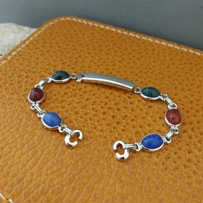 Correa de reloj vintage JB Champion damas tallada escarabajos y oro blanco años 60 llena Foto 1 de 4