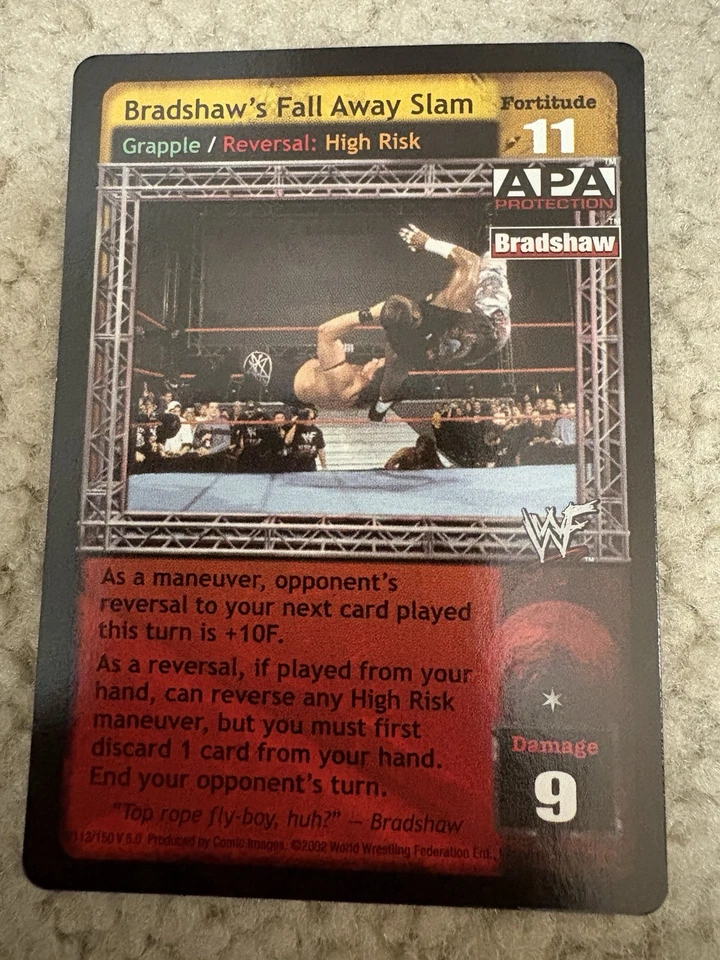 Raw Deal CCG Bradshaw’s Fall Away Slam - Mania Rare PWE Tracking - Image 1 of 1