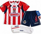 Chivas Guadalajara Reebok Youth Kids Full Soccer Kit Jersey Shorts Socks XL