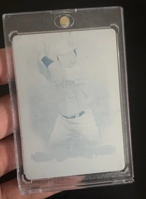 🔥2013 Triple Hilo Albert Pujols 1/1 Placa de Impresión Cian Cardenales de San Luis🔥 Foto 1 de 2