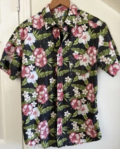 Tony Hawk Hawaiian Hibiscus Shirt Men Medium Beach Button Up Short Sleeve Pocket - Picture 1 of 2