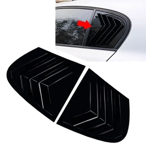 Heckscheiben-Lamellenrollladen-Zierleiste für BMW 1er E87 05-11 Schwarz glänzend - Picture 1 of 8