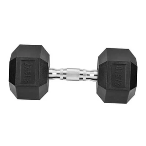 Sechskant Hantel Set 2,5-400 Pfund, Gummi ummantelt 27,5 Pfund, Einzel-Chromgriff - Bild 1 von 8