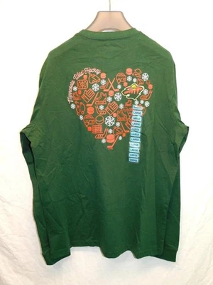 Camiseta Minnesota Wild Hockey tamanho G nova com etiquetas verde vermelha manga longa NHL feminina - Imagem 1 de 4