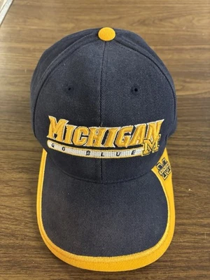 Michigan Wolverines Go Blue Cap From Starter Hook & Loop  Adjustable Hat - New - Image 1 of 3