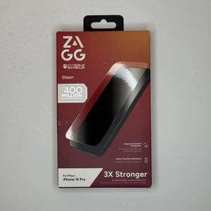 ZAGG Glass+ Screen Protector for iPhone 16 Pro – 3X Stronger Tempered Glass w... - Photo 1 sur 5