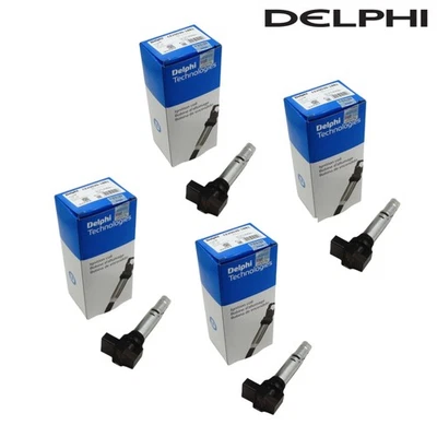 OEM Delphi 4 PCS Ignition Coil 036905715F 036905100D For VW Audi Skoda 1.4 TSI - Image 1 of 4