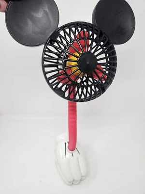 Ventilador Portátil Mickey Mouse Parques Disney Abrazadera Flexible 17" Cochecito Escritorio Funciona Foto 1 de 4
