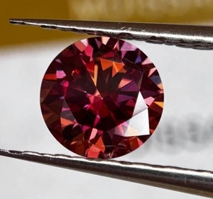 Lab Grown Oval Diamond 2.00 ct Pink Color VVS1 Round Cut Certified Loose Stone - Picture 1 of 1