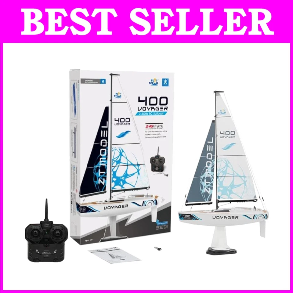 Velero eólico RC azul - 26" de alto Foto 1 de 4