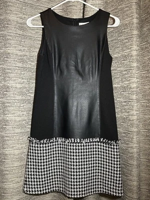 Blush By Us Angels Girls Black Leather with Tweed Dress SZ 16 - Image 1 of 3
