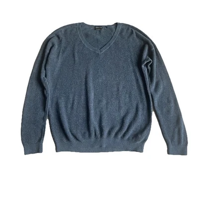 Suéter Prana Milani Cuello en V XL Azul Marino Algodón Orgánico Lana Tejido Gofre Ligero Foto 1 de 4