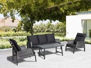 Rope Lounge Set XL Gardissimo Roma Sitzgruppe Gartenmöbel Garnitur Gruppe Alu - Bild 1 von 12