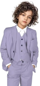 Boys Suit 3 Piece Slim Fit Suit for Kid Toddler Formal Wedding Tuxedo Outfit Kid - Picture 1 of 27