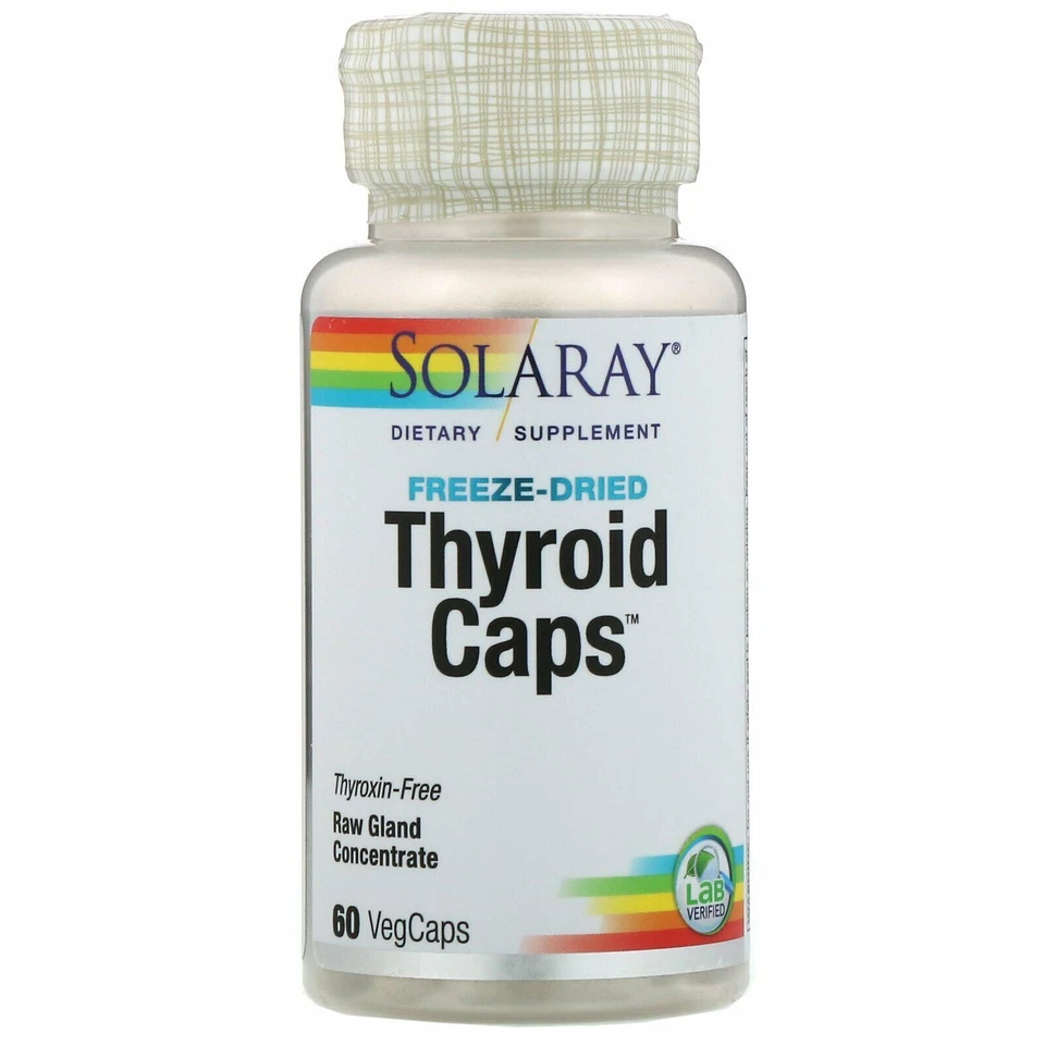 Solaray Thyroid Support Vitamin Capsules - 60 Count