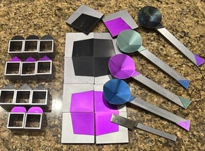 RARE-David Tisdale Post Modern Lot Napkin Rings Coasters Spoons (1986) Damage - Picture 1 of 12