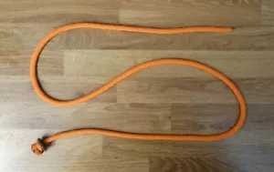English Button Falconry Rope leash leather washer Orange 6mm thick 1 metre long - Picture 1 of 4