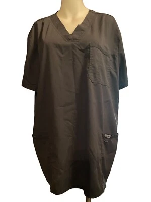 医疗护理磨砂套装切诺基工作服男式男女通用上衣裤子 XL 灰色 — 第 1/4 张图片