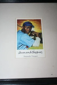 Armando Vasquez Negro League Star Auto FRAMED POSTCARD - Picture 1 of 1