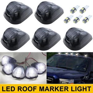 White LED Smoked Cab Roof Marker Lights fit 02-14 F250 F350 F450 Super Duty - Picture 1 of 12