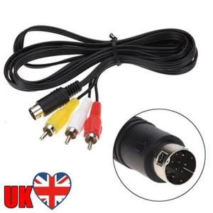 3RCA 1.8 9 pin Audio Video AV Cable for Sega Genesis 2 or 3 - Picture 1 of 5