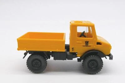 Lkw MB Mercedes-Benz Unimog 1700 Pritsche, gelb, DBP Bundespost, Roco, gebraucht - Bild 1 von 4