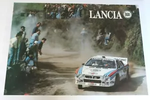 Cartel Antiguo Original Concesionario Lancia Rally 037 Martini Monte Carlo - Bild 1 von 3