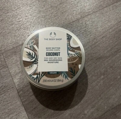 The Body Shop Coconut Body Butter Cream Lotion FULL SIZE 6.4 oz / 200 ml - Image 1 of 2