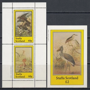 Birds Issue № 53 1982 Staffa Scotland UK MNH 2 v perf + 1 S/s set - Picture 1 of 1
