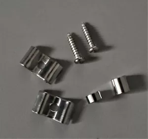 Electric Guitar String Trees with Screws & Spacers, Chrome, 1 Pair, FREE POSTAGE - Picture 1 of 3