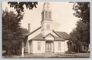 Kansas (KS) View RPPC Postcard: M. E. Church, Osawatomie - Picture 1 of 2