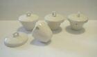Vintage lab apothecary Coors Ceramic Crucibles size 0 with cover lids 4 pieces 