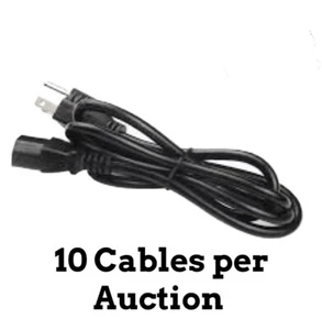 10x Computer PC Monitor 3 Prong Power Cord Cable 18AWG Printer - Picture 1 of 3