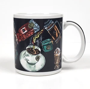 STARBUCKS Brewing Themed Coffee Mug Tea Cup Made In Thailand Rare Design - Picture 1 of 6