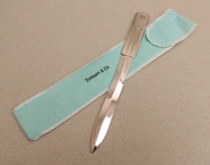 Tiffany & Co. Silverplated Letter Opener-engraved Ostrich head and Abbott logo - Picture 1 of 6