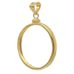 14k Yellow gold filled Screw bezel frame 1 oz ounce Gold American Eagle coin - Picture 1 of 2