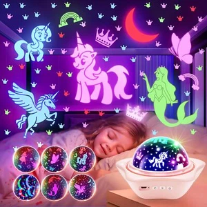 Unicorns Gifts for Girls Night Light Projector, 6 Films Unicorn Bedroom Decor... - Picture 1 of 8