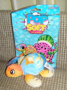KOI THE SEA TURTLE Pop Soft Plush 5.5" Long Stuffed Toy New - Picture 1 of 2