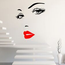 Captivating Red Lips and Eyelashes Wall Sticker for Contemporary For Living