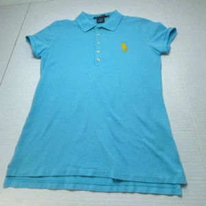 Ralph Lauren Sport Women's Polo Shirt - Light Blue - Big Pony - Size L - EUC - Picture 1 of 10