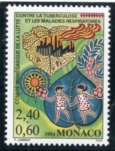 TIMBRE DE MONACO N° 1931 ** LUTTE CONTRE LA TUBERCULOSE - Photo 1/1