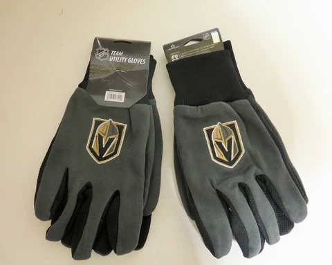 TWO (2) PAIR OF VEGAS GOLDEN KNIGHTS, UTILITY GLOVES FROM FOREVER COLLECTABLE Cover