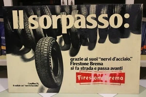 Insegna FIRESTONE BREMA Cavallino S1 Epoca anni '70 Pubblicità Pneumatici Auto - Picture 1 of 6