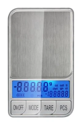 Smart Weigh DBL1KG Dual Display Digital Pocket Scale 1000 by 0.1g (Silver) - Image 1 of 3