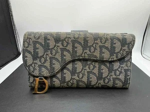 Christian Dior Blue Saddle Oblique Trotter Canvas Leder Geldbörse SPB-TS 357030 - Bild 1 von 14