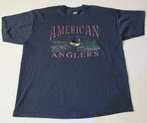 American Anglers Angeln T-Shirt XXL Vintage 80er Fruit Loom Best Single Stitch - Bild 1 von 11
