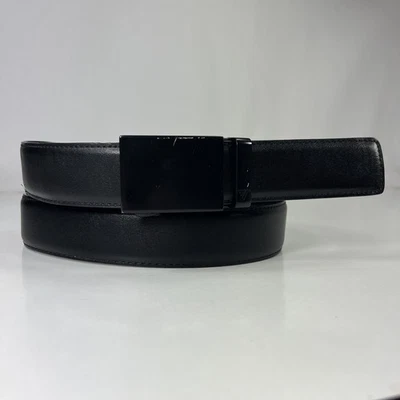 Mission Black Leather Ratchet Belt - Men's Size 38 - Image 1 of 4